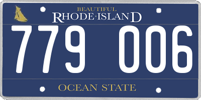 RI license plate 779006
