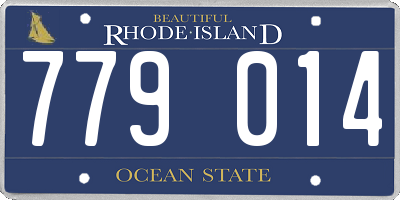 RI license plate 779014