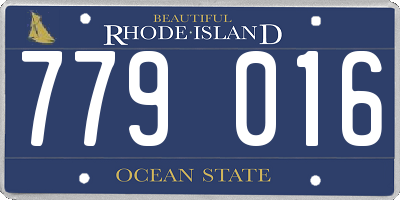 RI license plate 779016