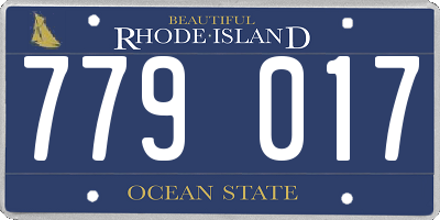 RI license plate 779017