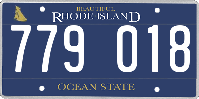 RI license plate 779018