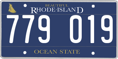 RI license plate 779019