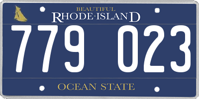 RI license plate 779023