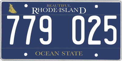 RI license plate 779025