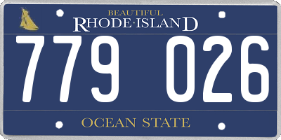 RI license plate 779026