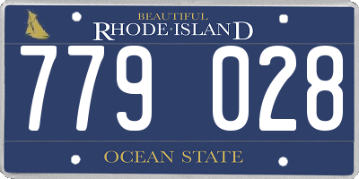RI license plate 779028