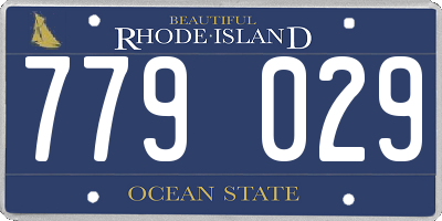 RI license plate 779029