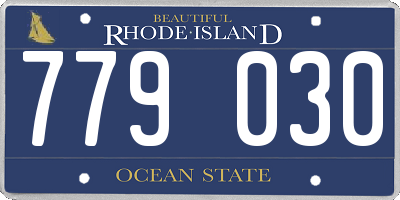 RI license plate 779030