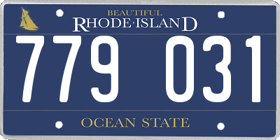 RI license plate 779031