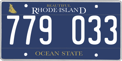 RI license plate 779033