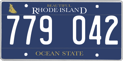 RI license plate 779042