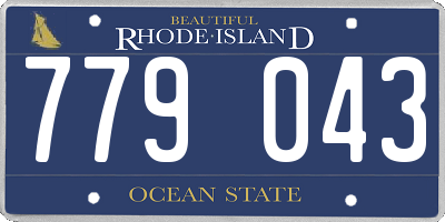 RI license plate 779043
