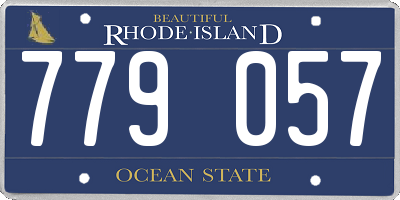 RI license plate 779057