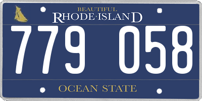 RI license plate 779058