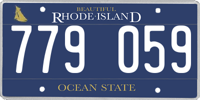 RI license plate 779059