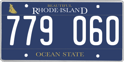 RI license plate 779060