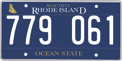 RI license plate 779061