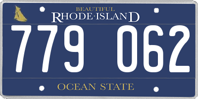 RI license plate 779062