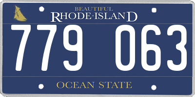 RI license plate 779063