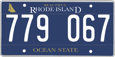 RI license plate 779067