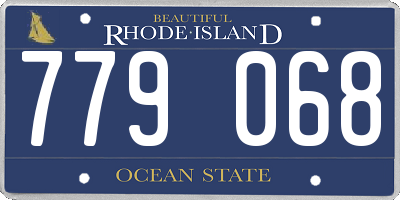 RI license plate 779068