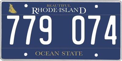 RI license plate 779074