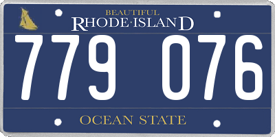 RI license plate 779076
