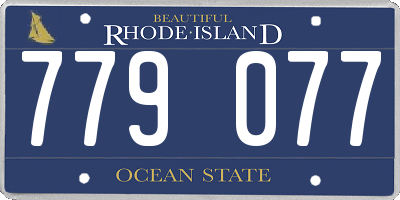 RI license plate 779077