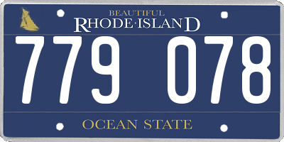 RI license plate 779078