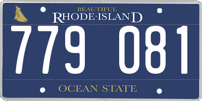RI license plate 779081