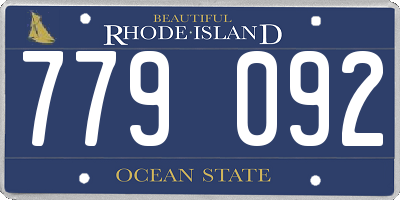 RI license plate 779092