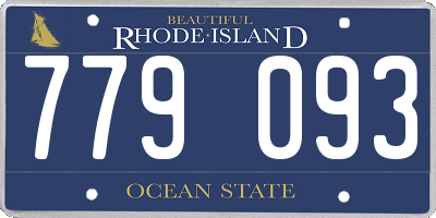 RI license plate 779093