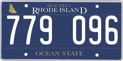 RI license plate 779096