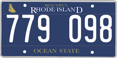 RI license plate 779098