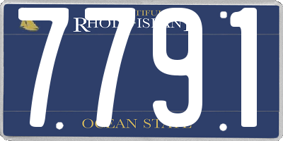 RI license plate 7791