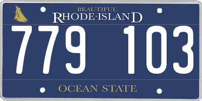 RI license plate 779103
