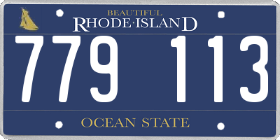 RI license plate 779113