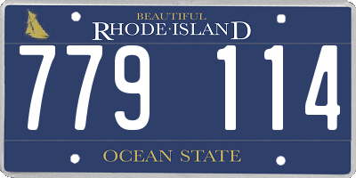 RI license plate 779114
