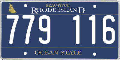 RI license plate 779116