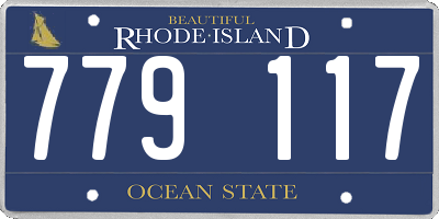 RI license plate 779117