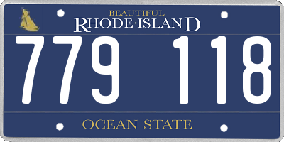 RI license plate 779118