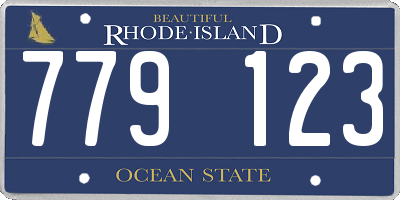 RI license plate 779123
