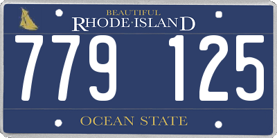 RI license plate 779125