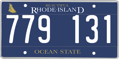 RI license plate 779131