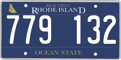 RI license plate 779132