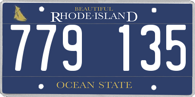 RI license plate 779135