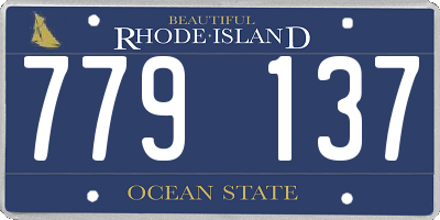 RI license plate 779137