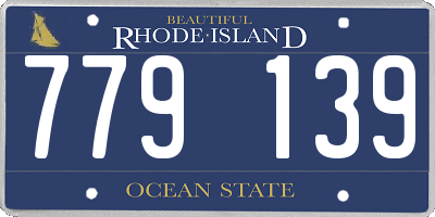 RI license plate 779139