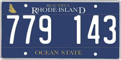 RI license plate 779143