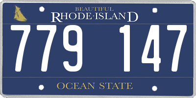 RI license plate 779147